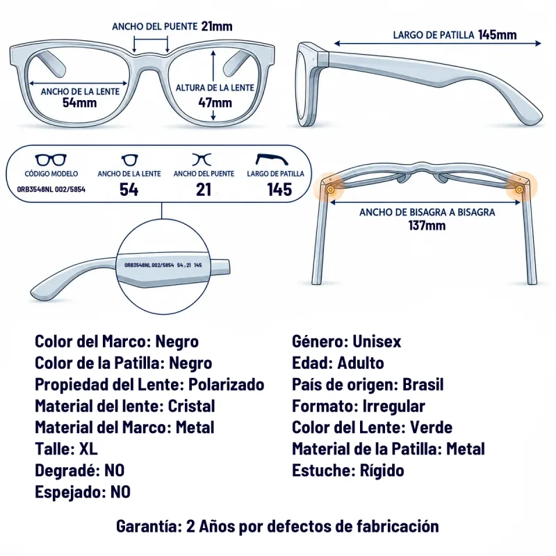 Ray-Ban RB3548NL  002/58-54-XL