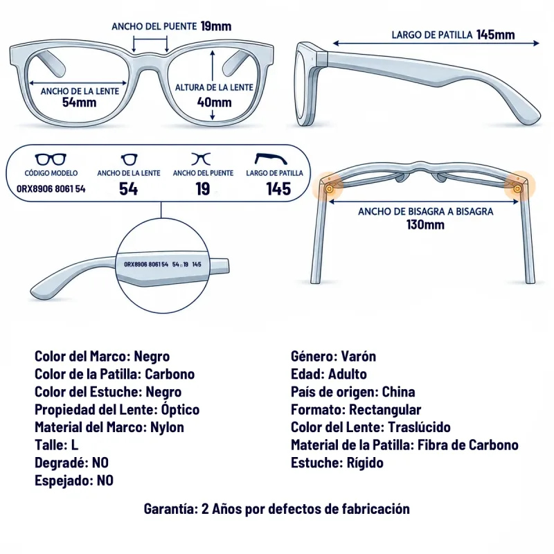 Ray-Ban Rx8906 8061-54-L