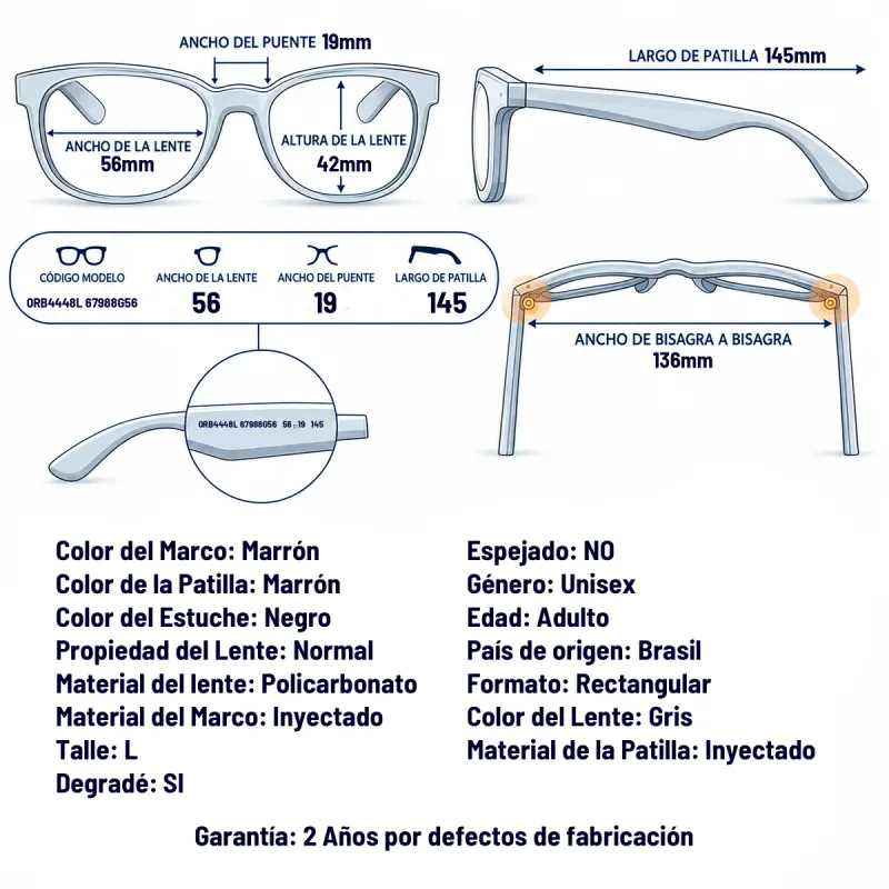 Ray-Ban Rb4448l 67988G-56-L