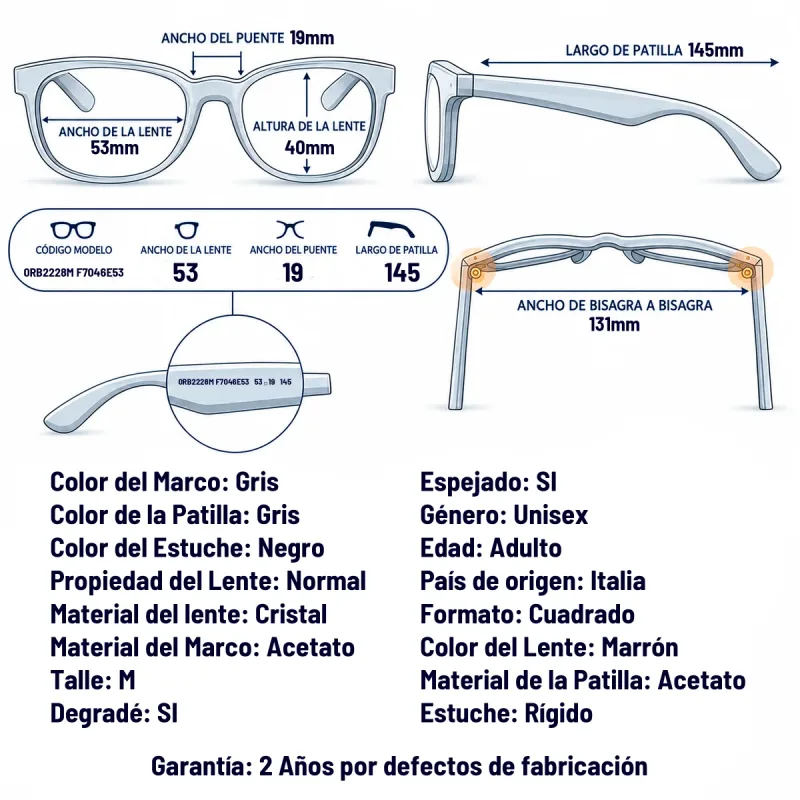 Ray-Ban Rb2228m F7046E-53-M