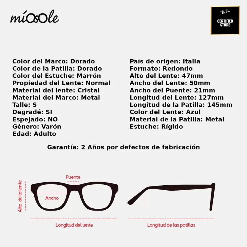 Ray-Ban Rb3447n 001/3F-50-S