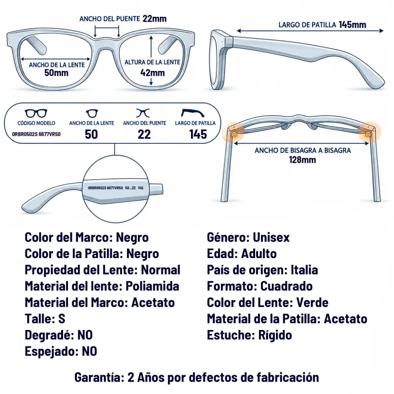 Ray-Ban RBR0502S 6677VR-50-S