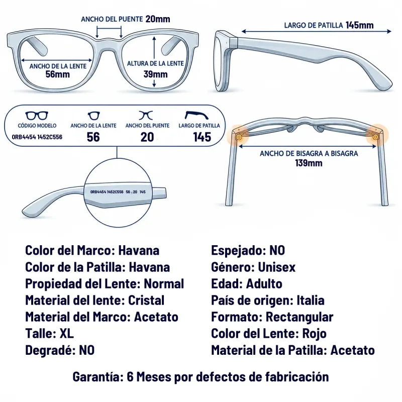 Ray-Ban Rb4454 1452C5-56-XL