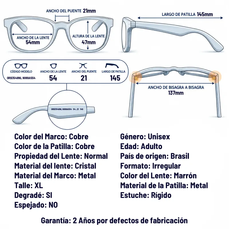 Ray-Ban Rb3548nl 9069A5-54-XL