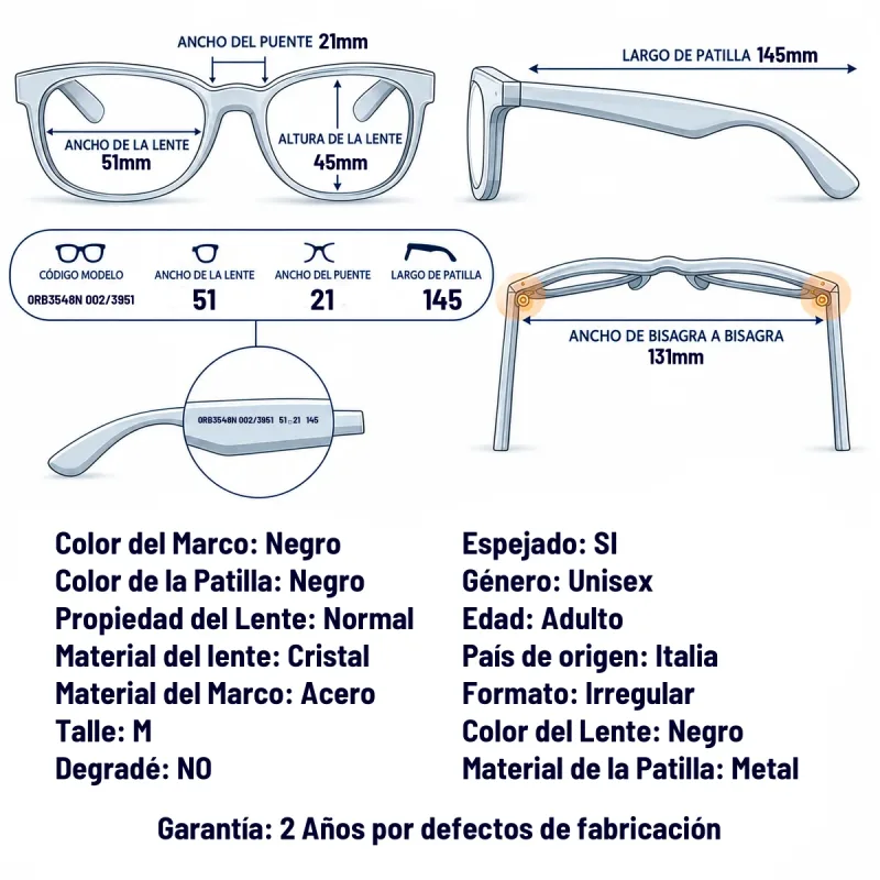 Ray-Ban Rb3548n 002/39-51-M
