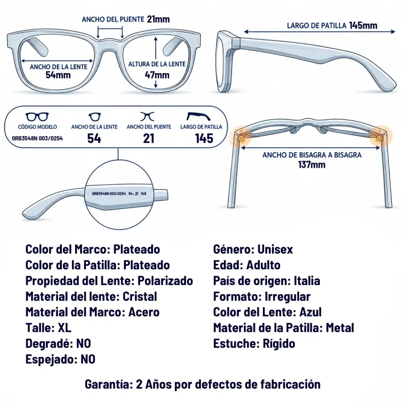 Ray-Ban Rb3548n 003/02-54-XL