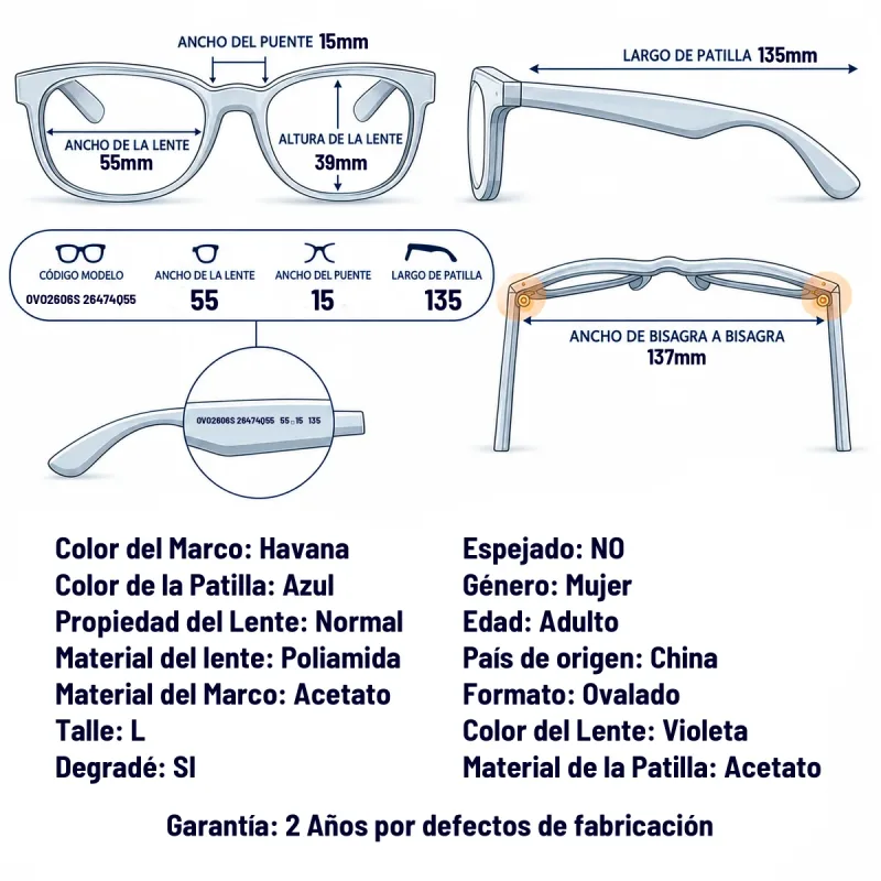 Vogue Vo2606s 26474Q-55-L