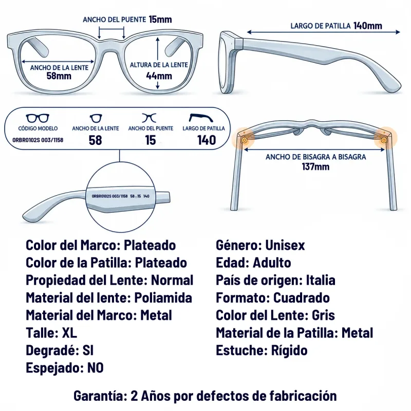Ray-Ban RBR0102S 003/11-58-XL