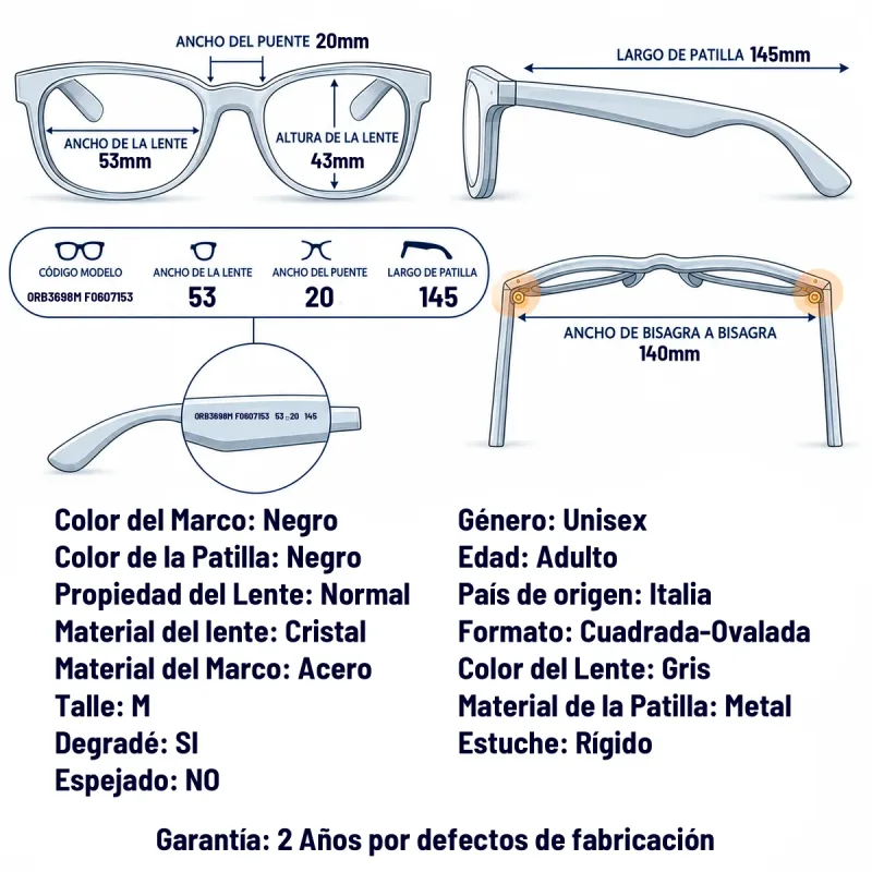 Ray-Ban RB3698M  F06071-53-M