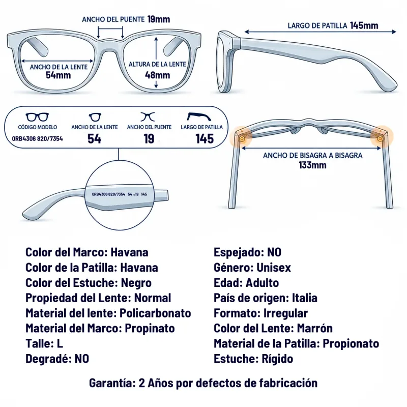 Ray-Ban Rb4306  820/73-54-L