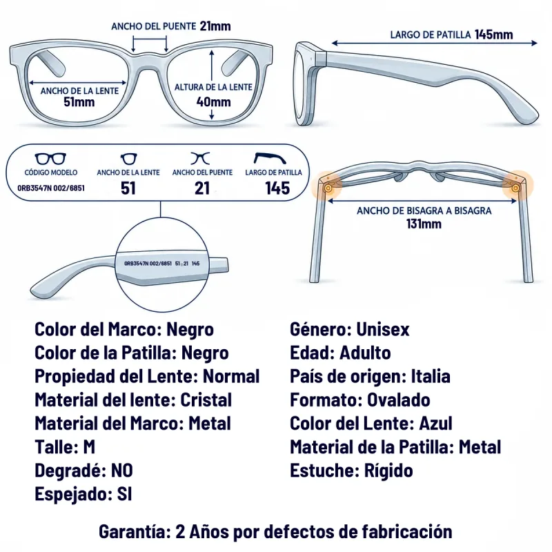 Ray-Ban Rb3547n 002/68-51-M