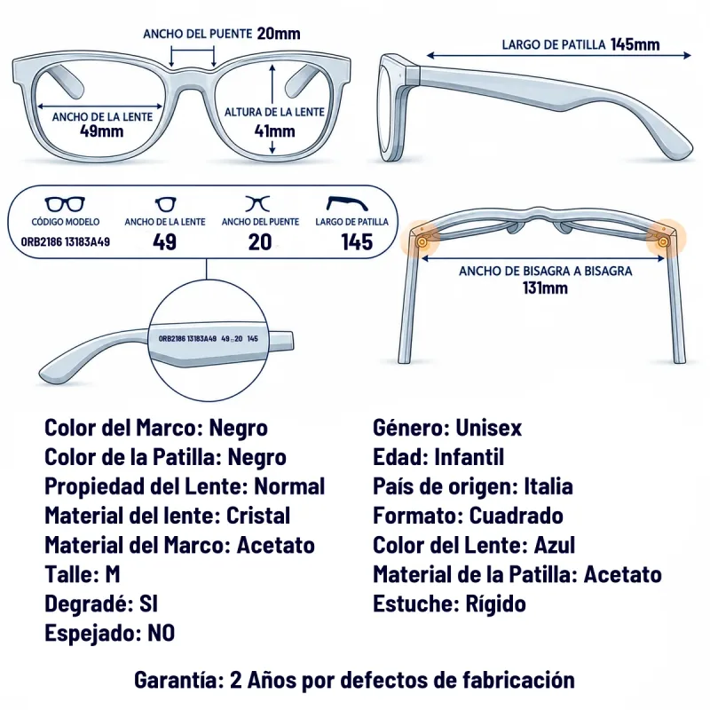 Ray-Ban Rb2186 13183A-49-M