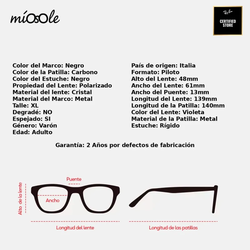 Ray-Ban Rb8331m F002H2-61-XL