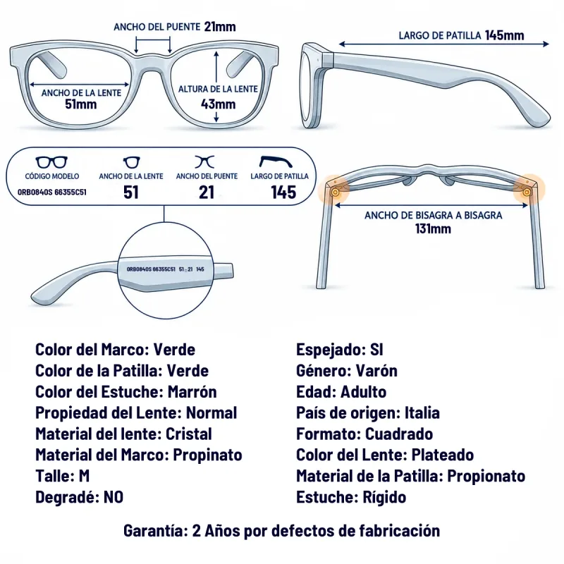 Ray-Ban Rb0840s 66355C-51-M