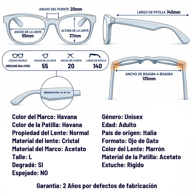 Ray-Ban RB2299 954/51-55-L