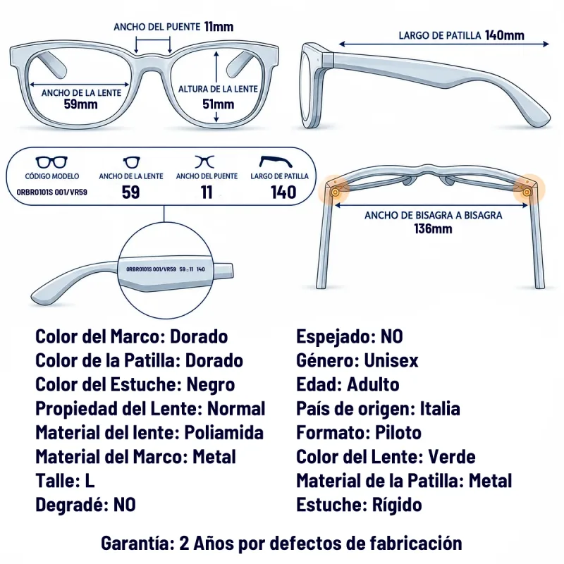 Ray-Ban RBR0101S 001/VR-59-L