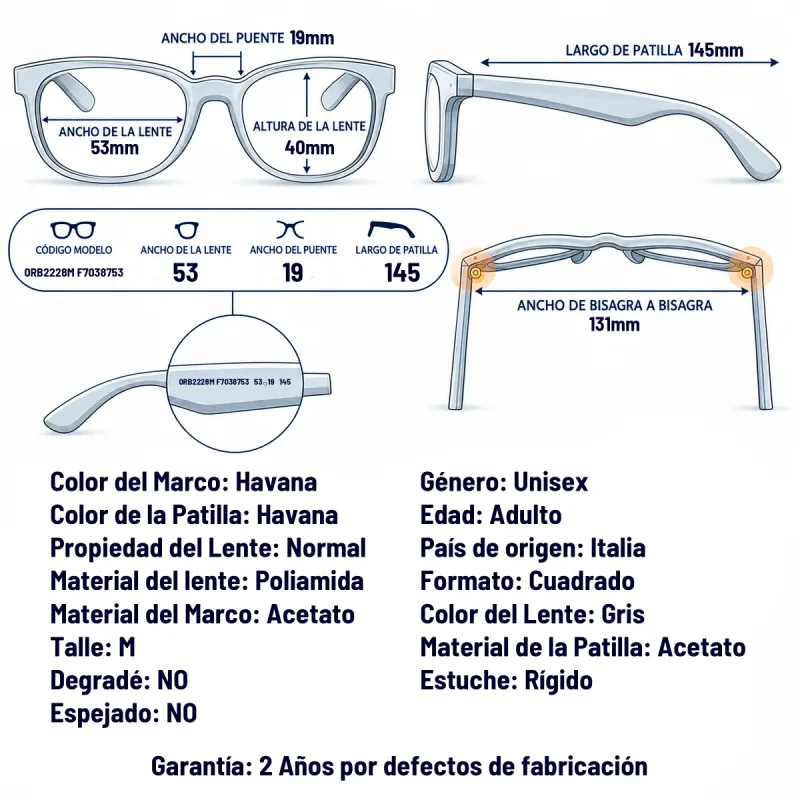 Ray-Ban Rb2228m F70387-53-M