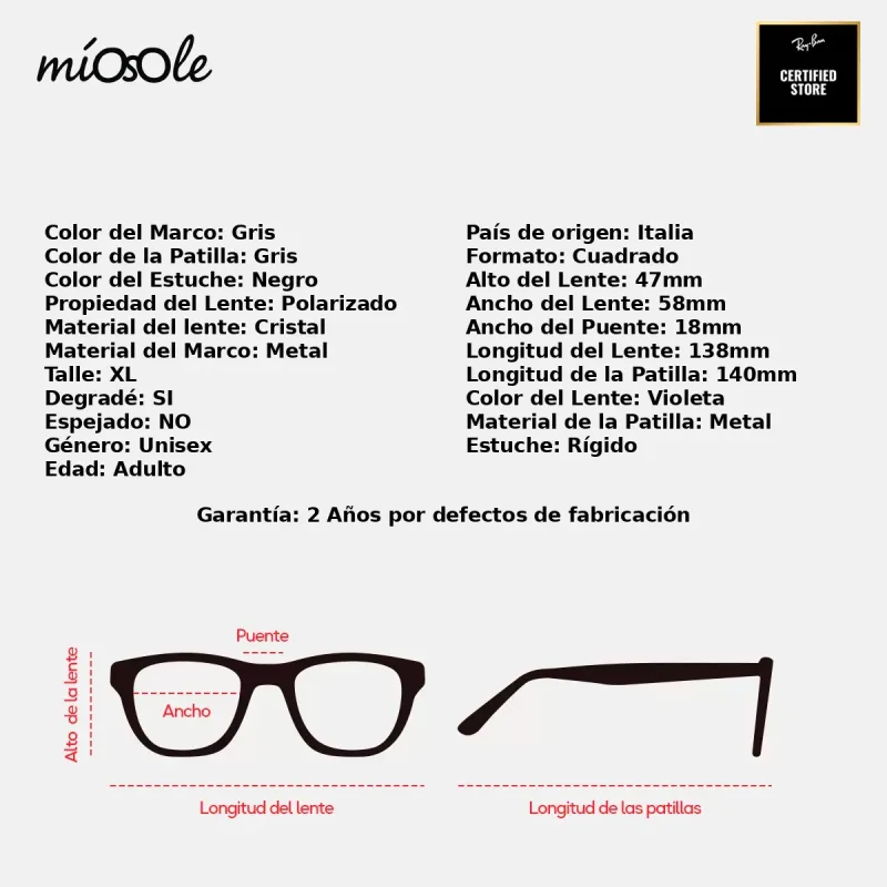 Ray-Ban RB3789M F1247A-58-XL