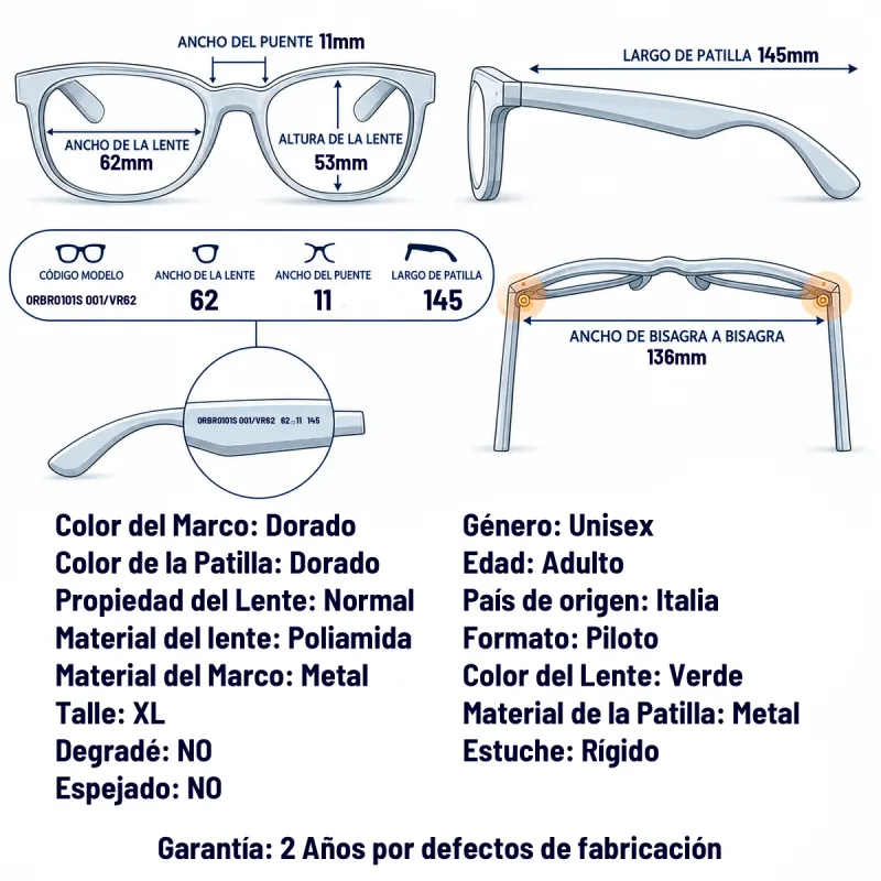 Ray-Ban RBR0101S 001/VR-62-XL