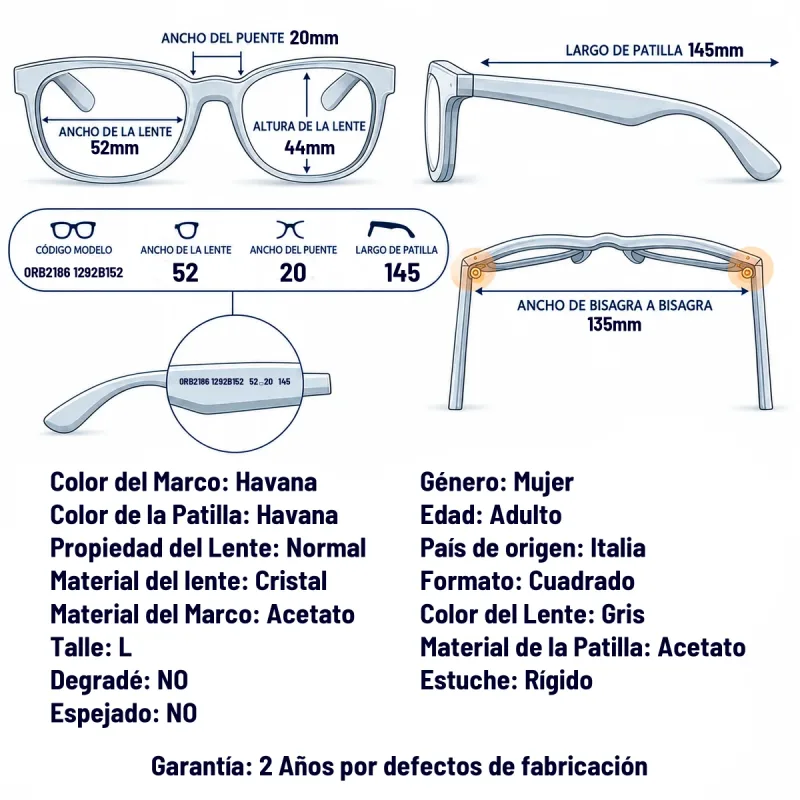Ray-Ban RB2186 1292B1-52-L