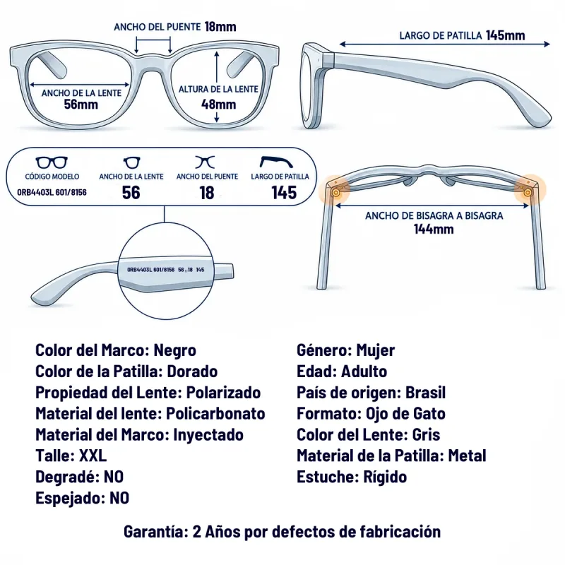 Ray-Ban RB4403L 601/81-56-XXL
