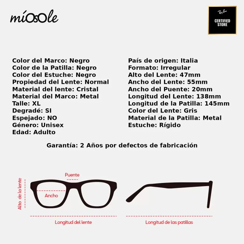 Ray-Ban Rb3694 002/71-55-XL