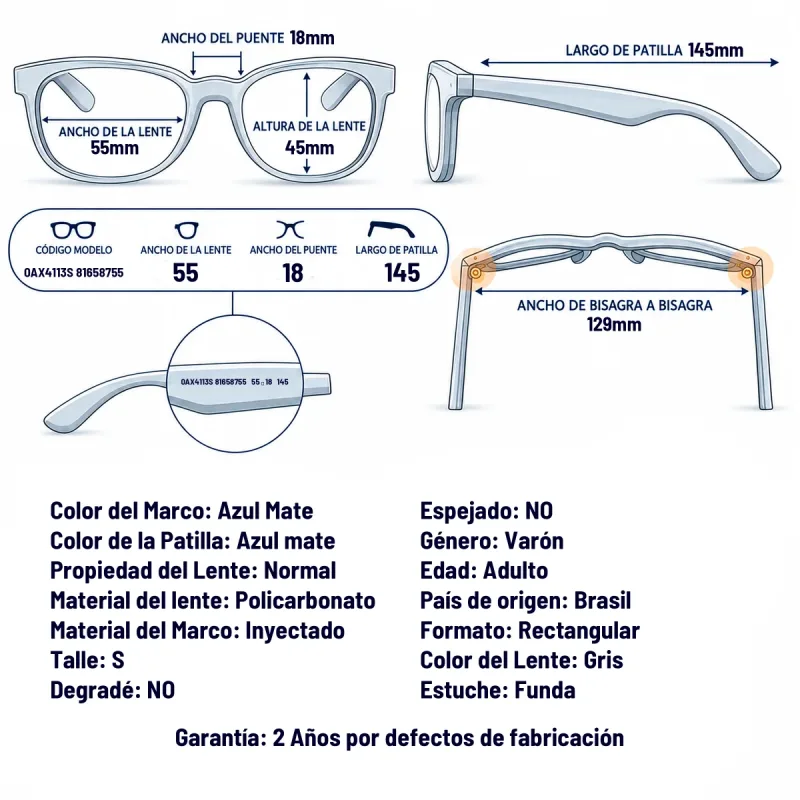 Armani Exchange AX4113S 816587-55-S