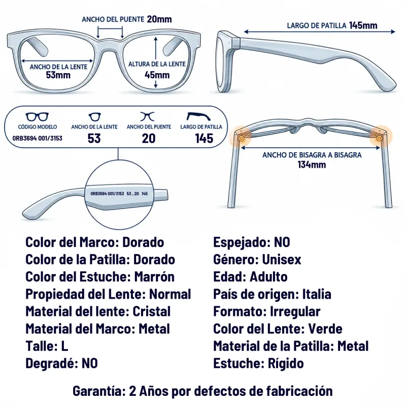 Ray-Ban Rb3694 001/31-53-L