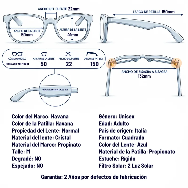 Ray-Ban RB4340 710/56-50-M