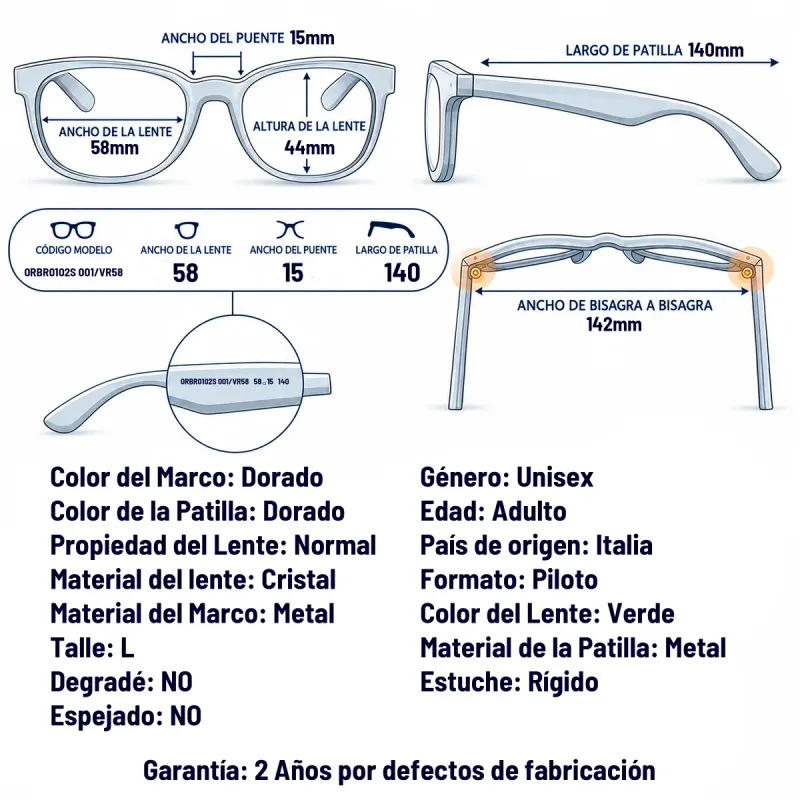 Ray-Ban Rbr0102s 001/VR-58-L
